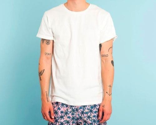 t-shirt-blanc-homme-tatouage