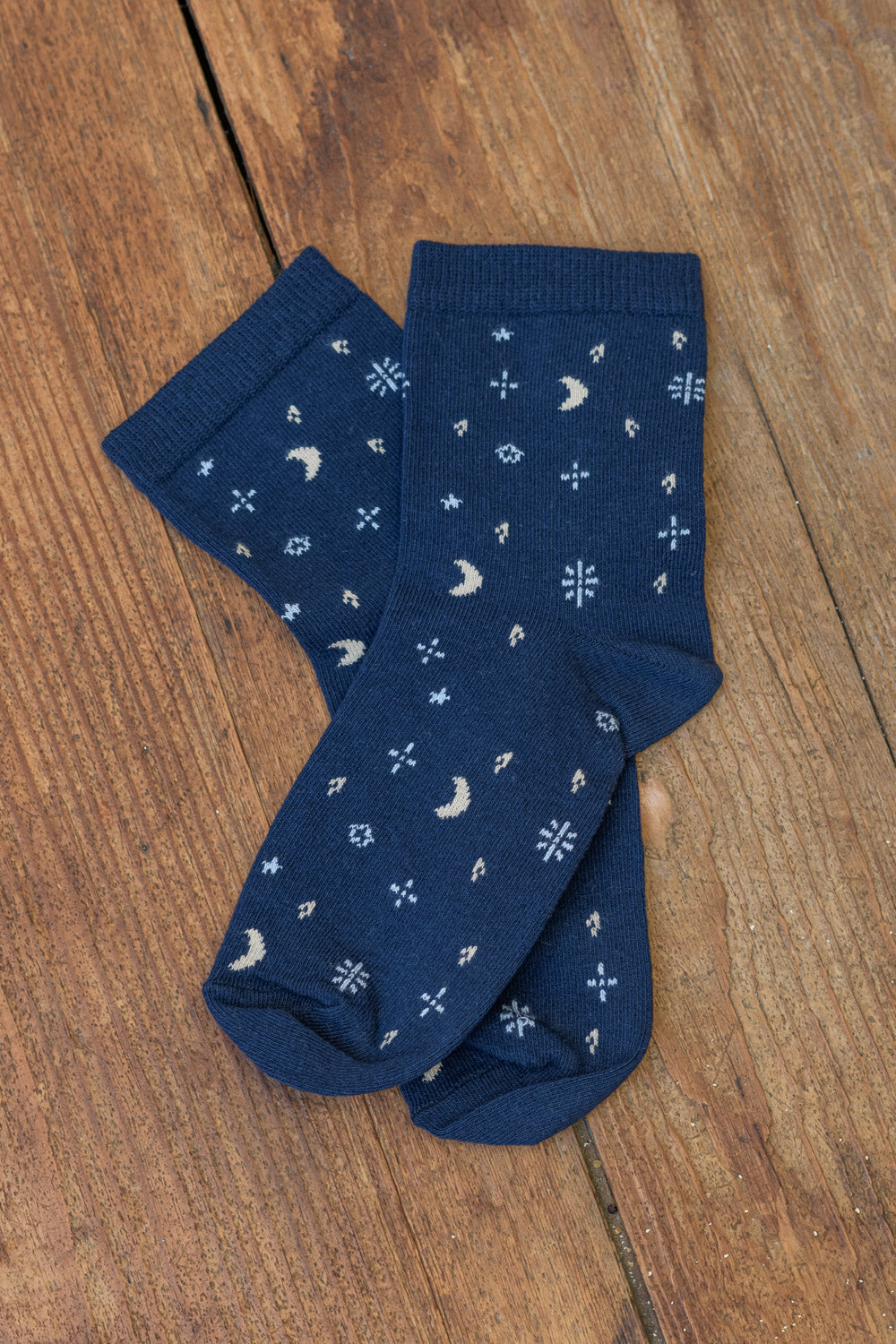 paire-chaussettes-bleu-motif-lune