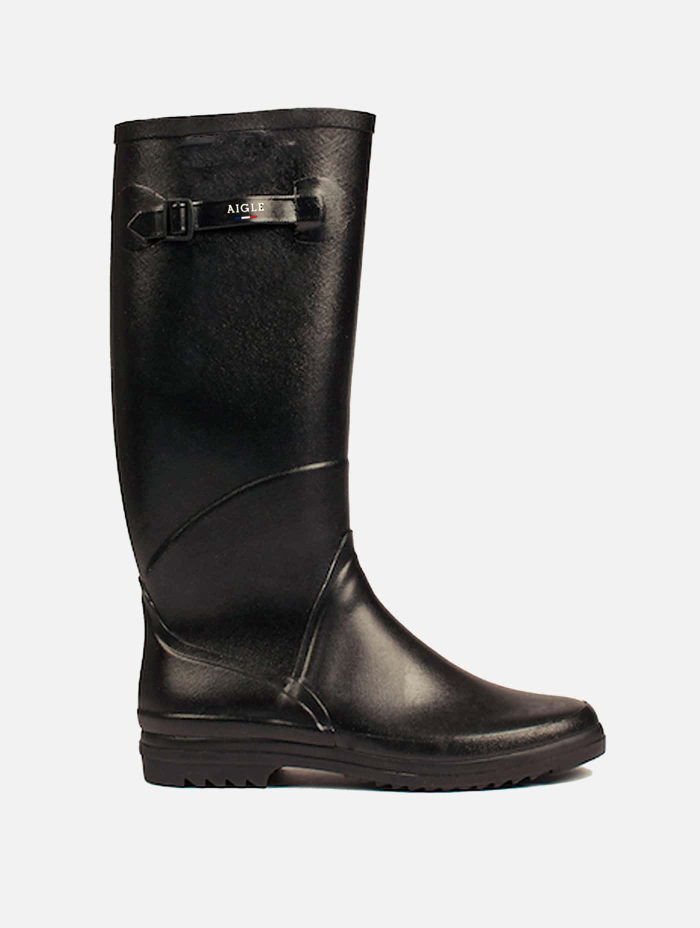 Bottines de pluie noir & argenté made in France