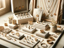 A-collection-of-eco-friendly-jewelry-including-rings-necklaces-bracelets-and-earrings-made-of-gold-and-silver-displayed-elegantly.