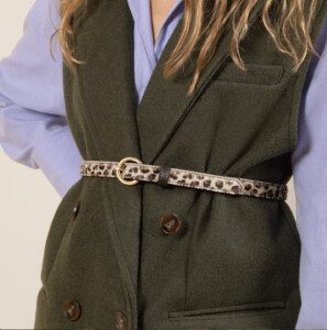 ceinture en imprimé léopard