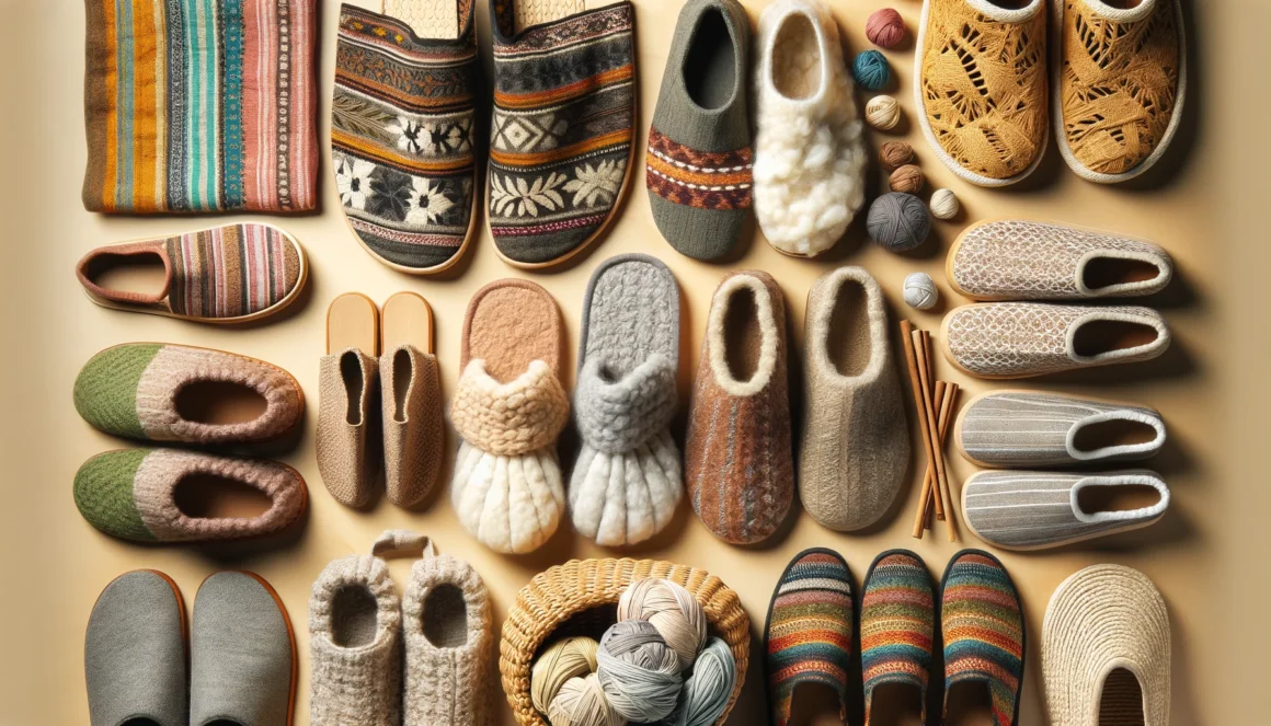 a-selection-of-eco-friendly-slippers-and-house-shoes-in-various-styles-and-colors-all-made-from-natural-materials