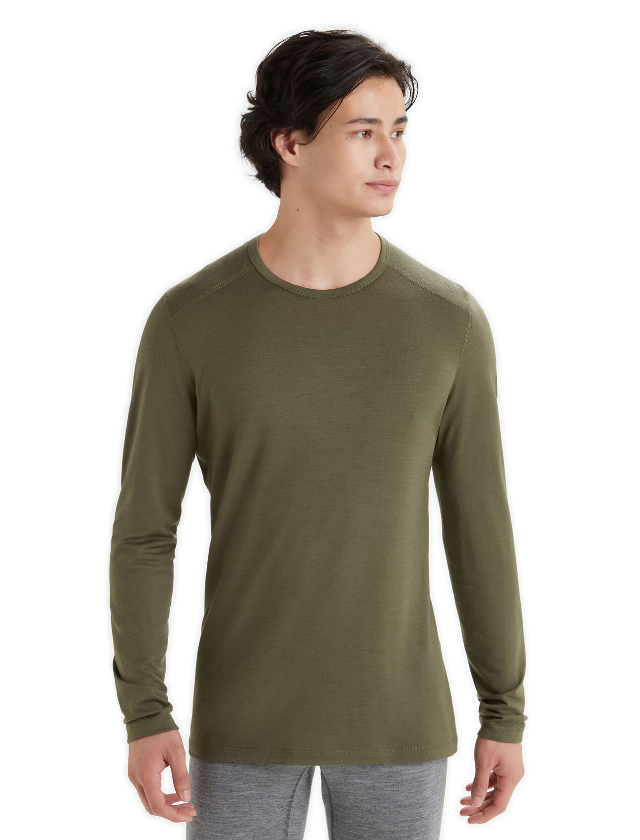 homme-t-shirt-vert-manches-longues-mérinos