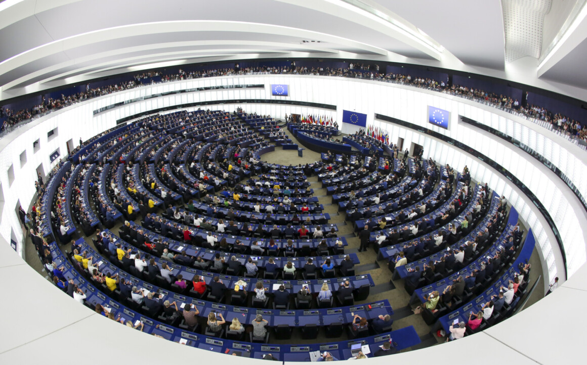L'hémicycle du parlement européen