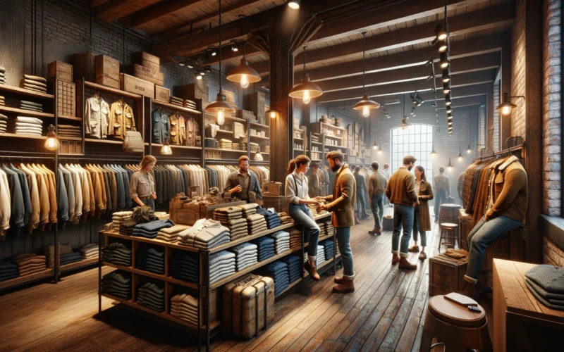 Imagine-a-clothing-store-inspired-by-rustic-workwear-and-lumberjack-aesthetics-designed-to-cater-to-both-men-and-women-equally.-The-interior-boasts