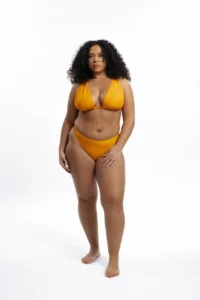Maillot de bain deux pièces jaune