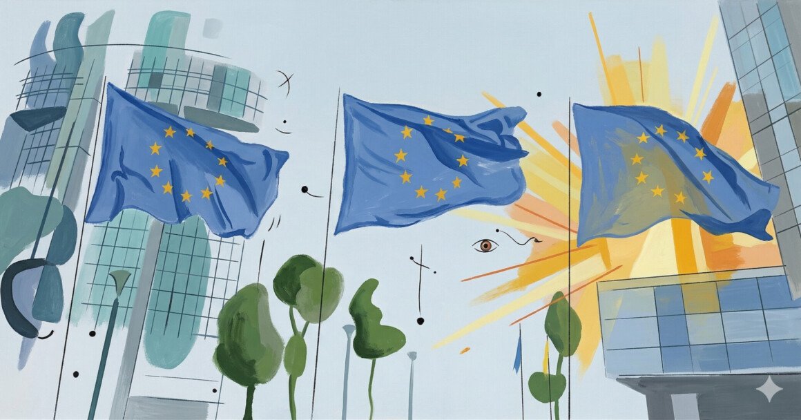 trois-drapeaux-de-l-union-européenne
