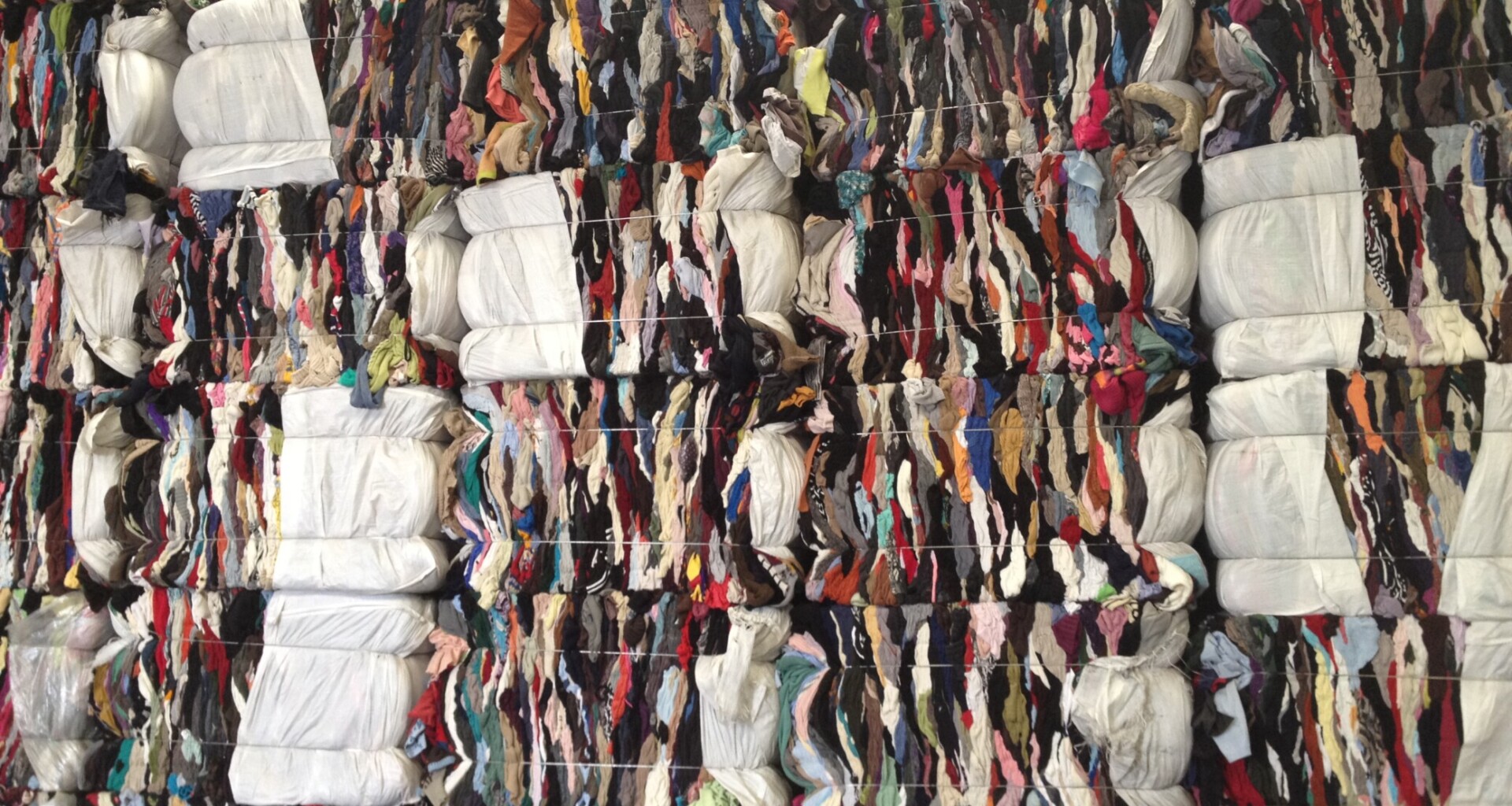 blocs de textiles usagés