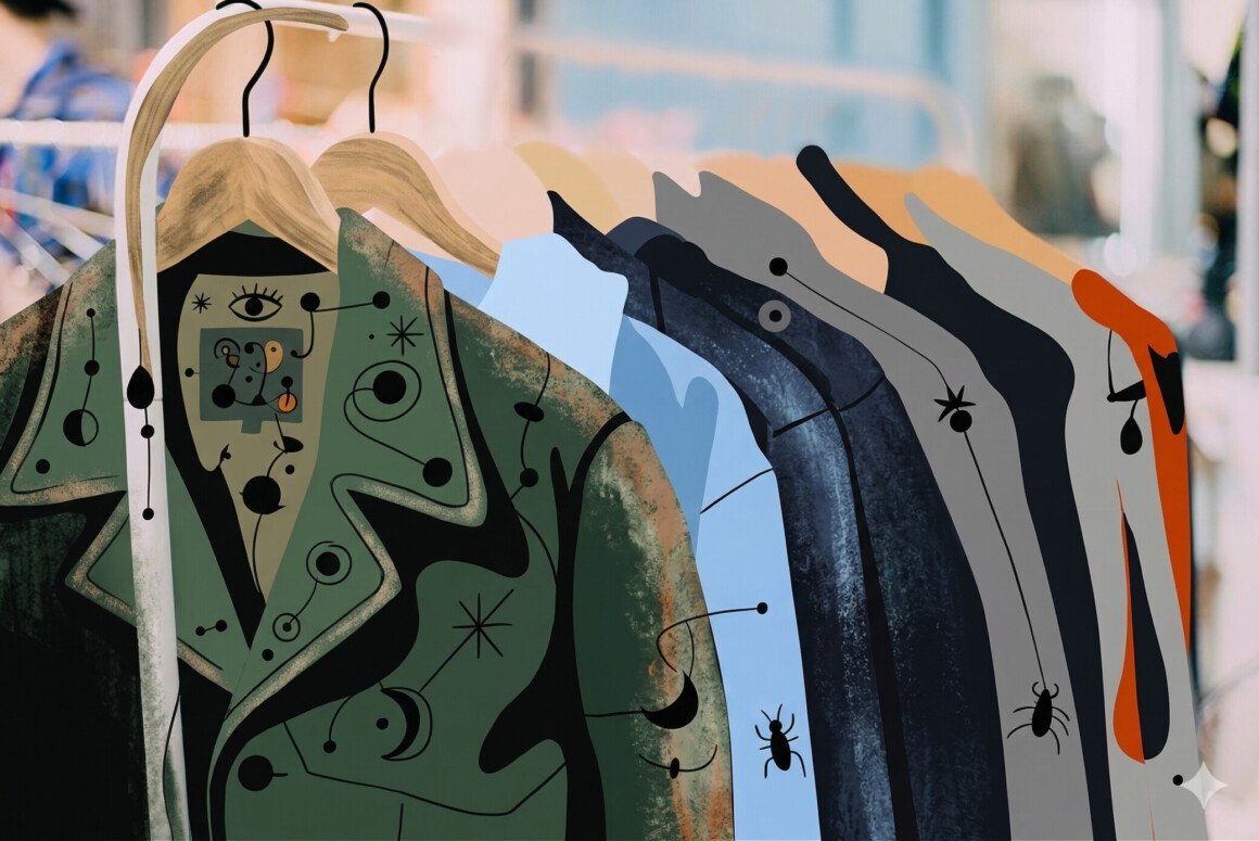 vêtements-de-seconde-main-sur-cintres