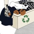 main-attrape-un-bac-de-vêtements-à-recycler