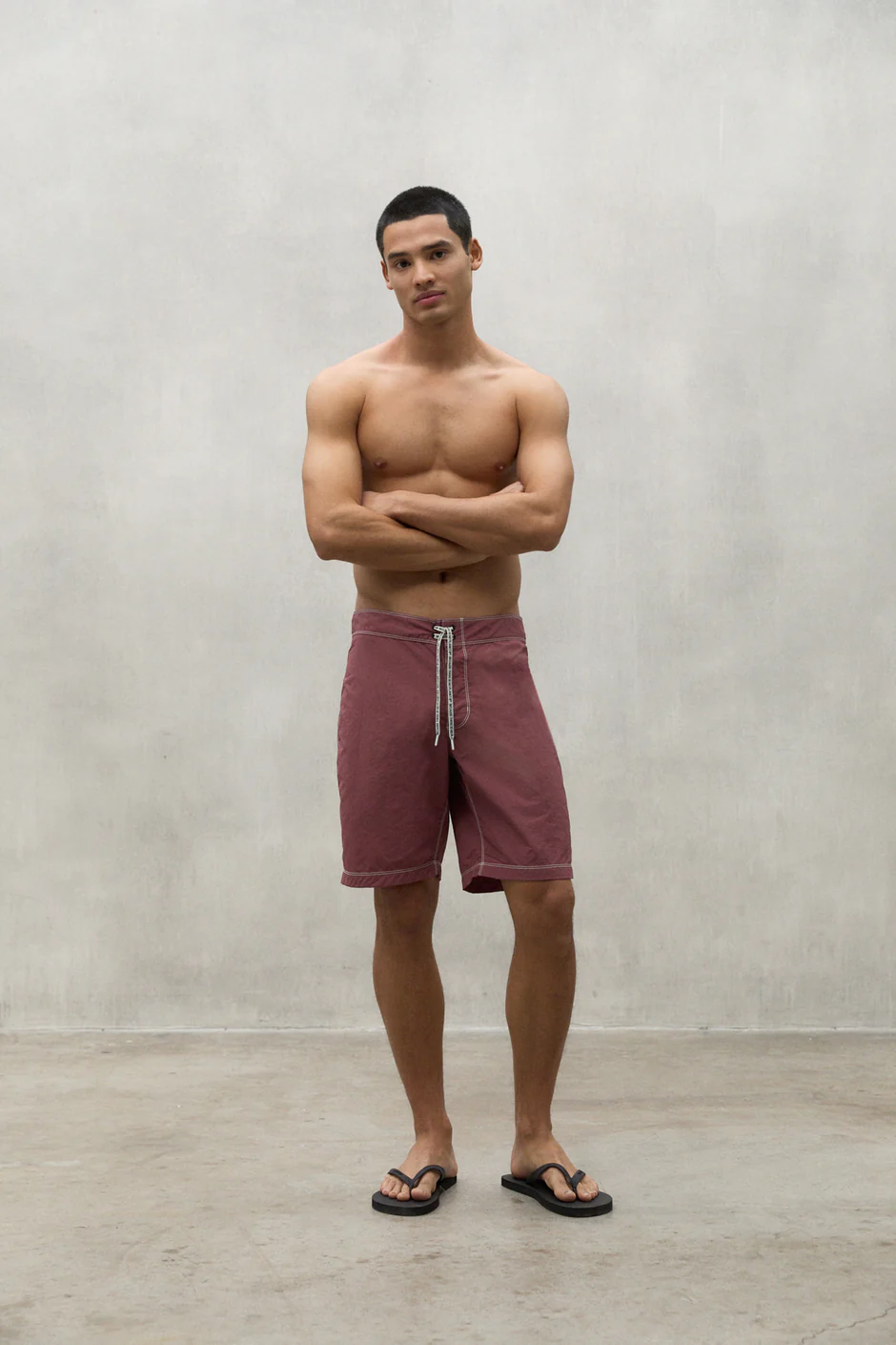 long maillot de bain rose