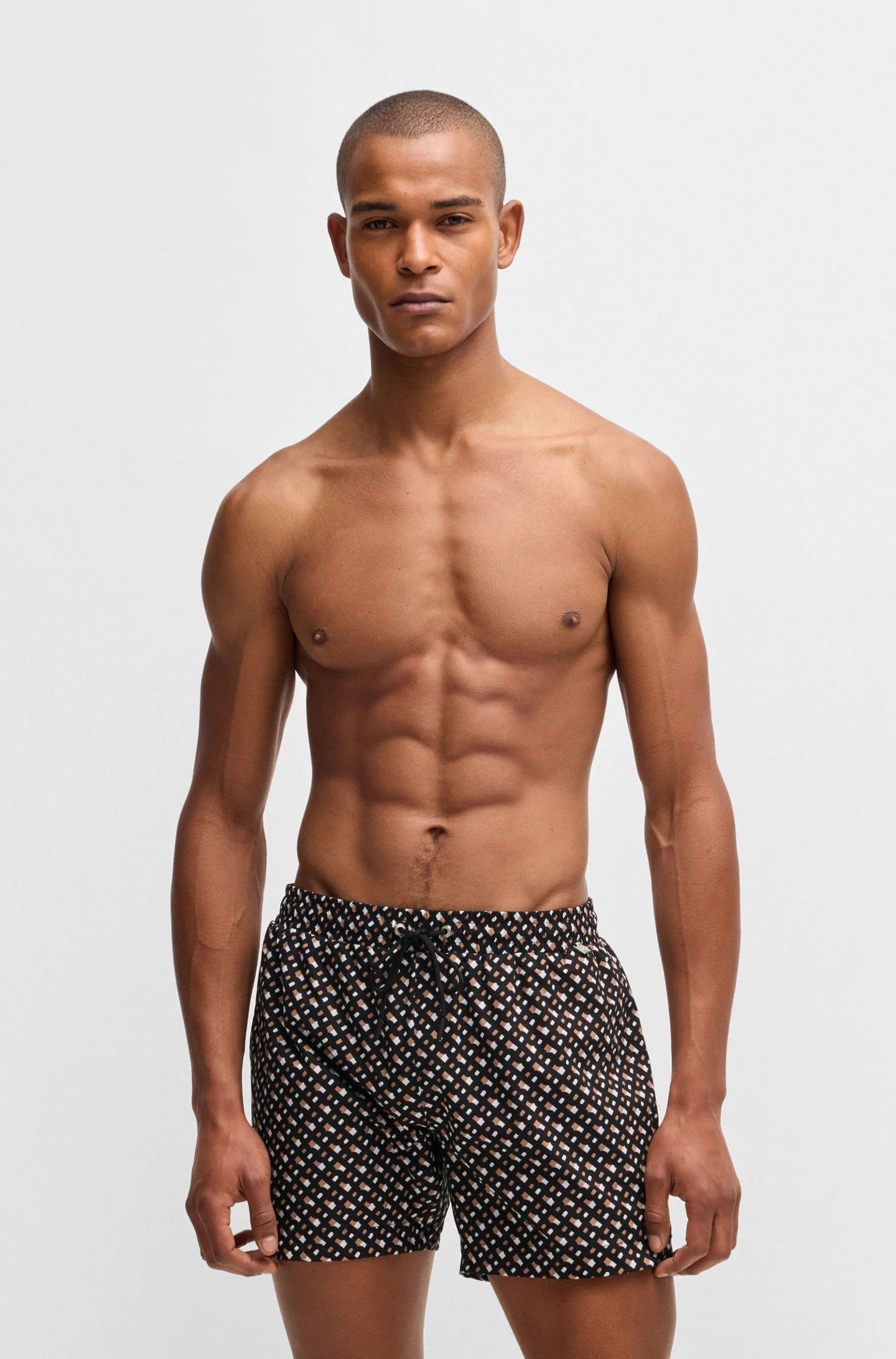 maillot de bain noir à motifs