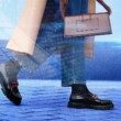 femme-sac - à main chaussures noires
