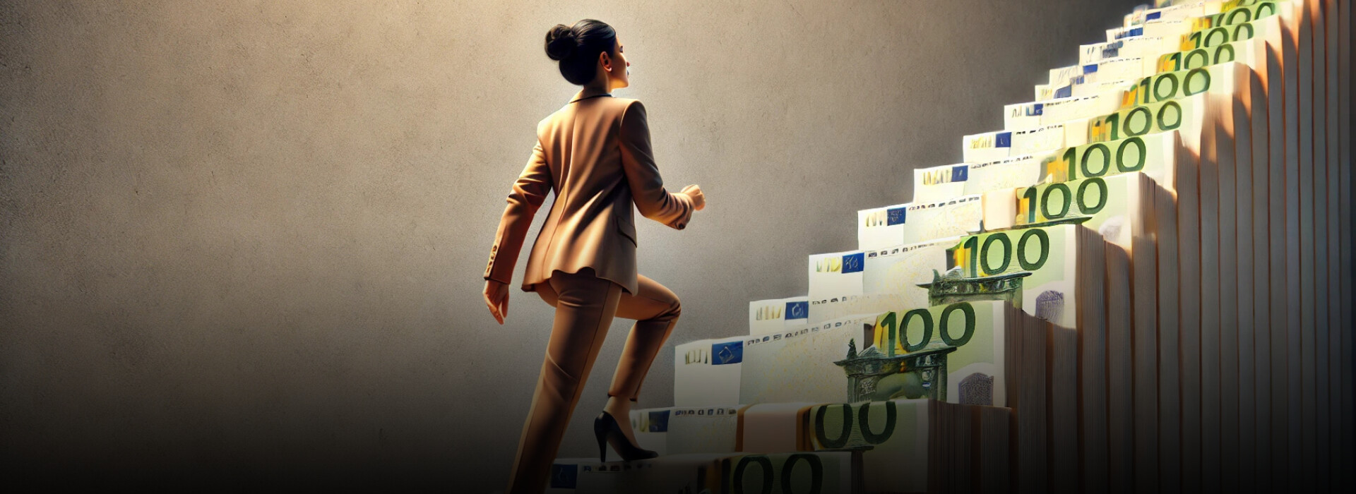 femme-montant-escalier-billets-euros
