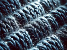 A-highly-detailed-macro-view-of-a-knitted-fabric-dark-blue-in-color-showing-the-intricate-mesh-and-loops-of-the-yarn.-The-texture-is-smooth-and-clea