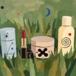 differents-packagings-de-cosmetique-dans-l-herbe