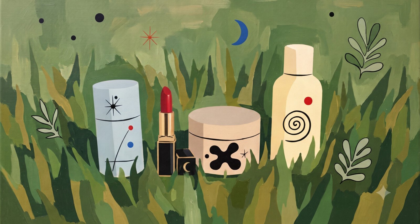 differents-packagings-de-cosmetique-dans-l-herbe