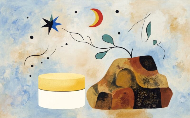 illustration-pot-de-creme-sur-une-pierre