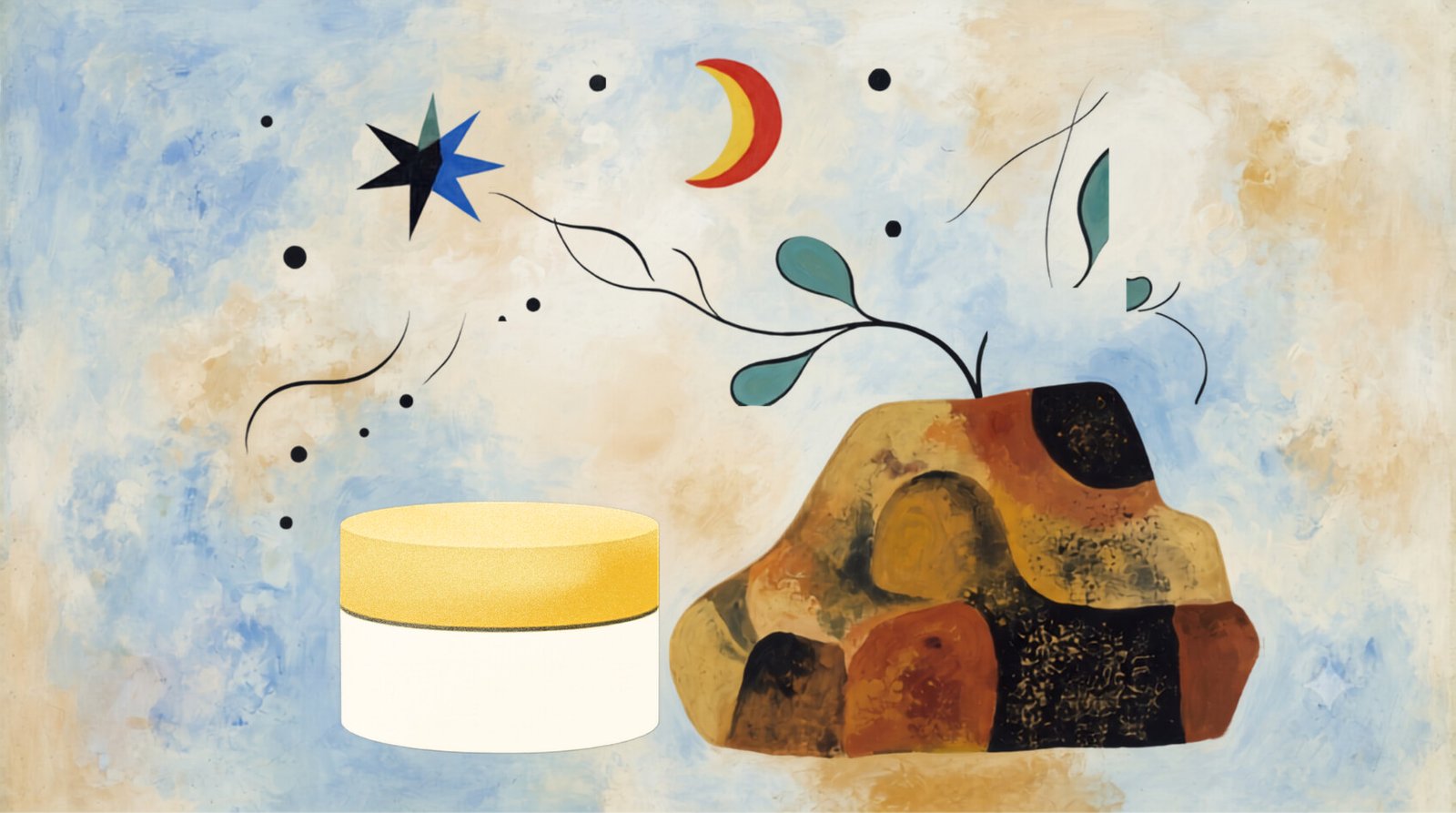illustration-pot-de-creme-sur-une-pierre