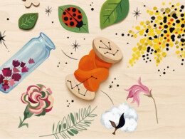 illustration-d-une-bobine-de-fil-orange-sur-une-table